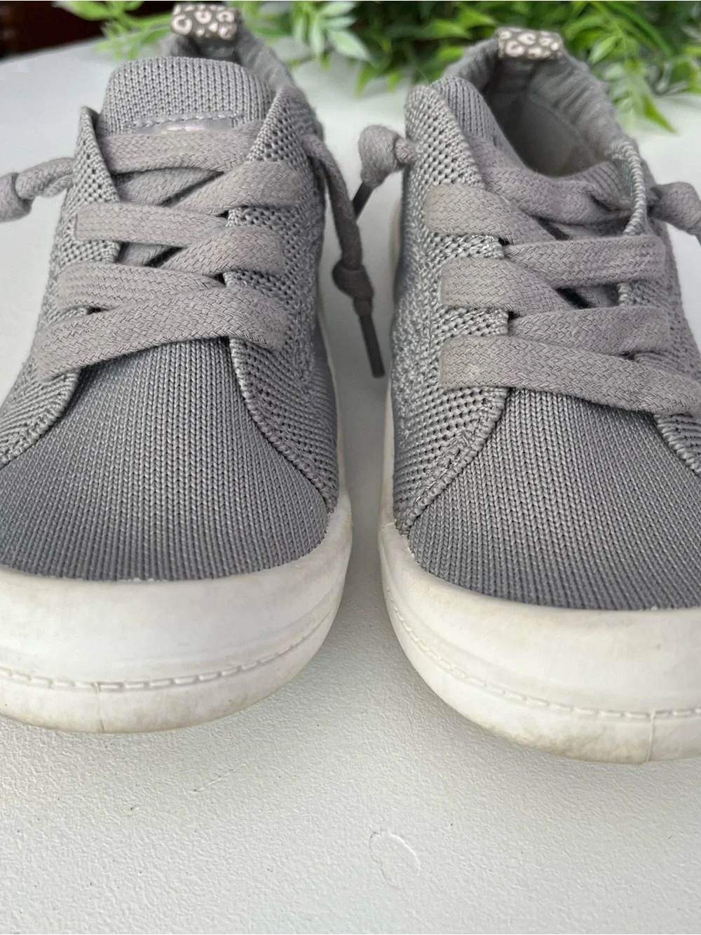 Roxy Gray Girls Shoes Size 13, Slip On Bayshore Closed Knit